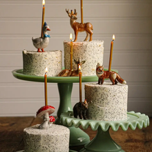 Load image into Gallery viewer, CAMP HOLLOW PORCELAIN ANIMAL CAKE TOPPERS / CANDLE HOLDER
