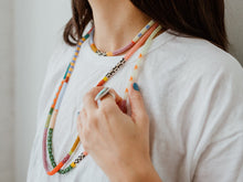 Load image into Gallery viewer, CUERDA LONG NECKLACE ONE OF A KIND  JAPANESE GLASS BEAD LONG NECKLACE
