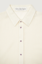 Load image into Gallery viewer, GODS TRUE CASHMERE IVORY GAUZE WITH AMETHYST SNAPS
