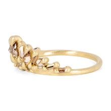 Load image into Gallery viewer, POLLY WALES COGNAC DIAMOND GARDENIA PETAL RING
