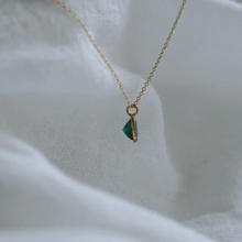Load image into Gallery viewer, Emerald Octogon Pendant Necklace
