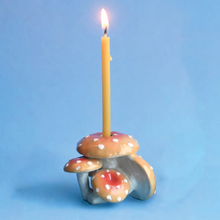 Load image into Gallery viewer, CAMP HOLLOW PORCELAIN ANIMAL CAKE TOPPERS / CANDLE HOLDER
