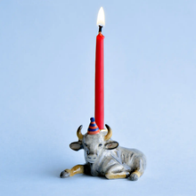 Load image into Gallery viewer, CAMP HOLLOW PORCELAIN ANIMAL CAKE TOPPERS / CANDLE HOLDER
