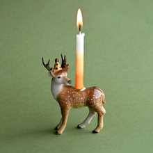 Load image into Gallery viewer, CAMP HOLLOW PORCELAIN ANIMAL CAKE TOPPERS / CANDLE HOLDER
