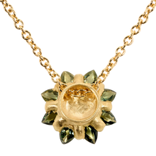 Load image into Gallery viewer, POLLY WALES Blue &amp; Green Daisy Necklace
