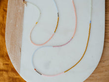 Load image into Gallery viewer, RANGI NECKLACE THIN SINGLE BEAD STRAND LONG AND CHOKER
