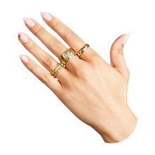 Load image into Gallery viewer, POLLY WALES Rainbow Mixed Cut Ramona Ring

