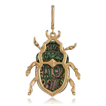 Load image into Gallery viewer, MAURA GREEN LUMINESCENT SCARAB BEETLE CHARM
