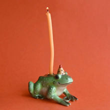 Load image into Gallery viewer, CAMP HOLLOW PORCELAIN ANIMAL CAKE TOPPERS / CANDLE HOLDER
