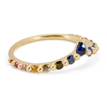 Load image into Gallery viewer, POLLY WALES DANUBE BLUE RAINBOW FADE PETAL BAND

