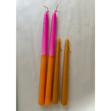 Load image into Gallery viewer, 10" TALL DUAL COLOR TAPER CANDLES
