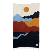 Load image into Gallery viewer, MOUNTAIN BLANKET BLUES MUSTARD AND RUST
