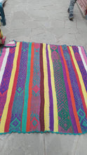 Load image into Gallery viewer, VINTAGE PERUVIAN FRAZADAS RUG BLANKET
