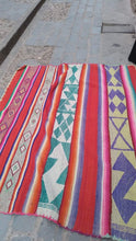 Load image into Gallery viewer, VINTAGE PERUVIAN FRAZADAS RUG BLANKET
