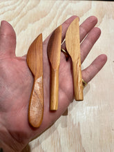 Load image into Gallery viewer, X-SMALL  HAND CARVED WOOD SPREADER KNIFE
