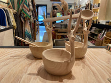 Load image into Gallery viewer, DEER BOWL HAND CARVED WITH SPOON
