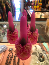 Load image into Gallery viewer, OAXACAN HANDMADE BEESWAX SMALL WEDDING VELAS CANDLES WITH FLOWERS
