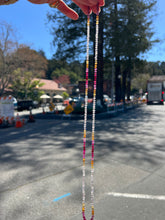 Load image into Gallery viewer, MOONSTONE SUNSET LEI 31" LONG   WHITE, RED, PINK, YELLOW, ORANGE
