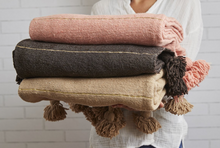 Load image into Gallery viewer, VERVE CULTURE Moroccan Blanket IN CAMEL
