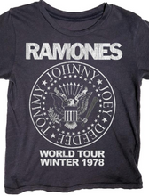 Load image into Gallery viewer, ROWDY SPROUT RAMONES TEE WORLD TOUR 1978
