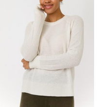 Load image into Gallery viewer, SUNNY CASHMERE TEXTURED SWEATSHIRT SWEATER IN OLIVE ARMY GREEN
