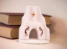 Load image into Gallery viewer, INCENSE OF THE WEST Southwest Fireplace White, Spanish Red and Gold with box of Piñon
