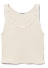 Load image into Gallery viewer, PERFECT WHITE TEE BLONDIE CROP COTTON RIBBED TANK
