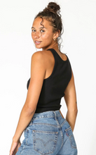 Load image into Gallery viewer, PERFECT WHITE TEE BLONDIE CROP COTTON RIBBED TANK

