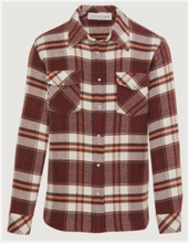 Load image into Gallery viewer, GODS TRUE CASHMERE CHESTNUT TARTAN WITH MOONSTONE BUTTON
