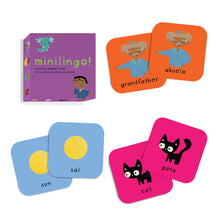 Load image into Gallery viewer, WORLDWIDE BUDDIES Minilingo, Spanish/English Card Game KIDS
