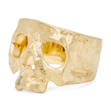 Load image into Gallery viewer, POLLY WALES Diamond Snaggletooth Skull Ring SIZE 7.5
