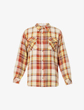 Load image into Gallery viewer, GODS TRUE CASHMERE CINNAMON TARTAN TIGERS EYE BUTTONS
