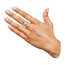 Load image into Gallery viewer, POLLY WALES Diamond Snaggletooth Skull Ring SIZE 7.5
