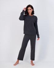 Load image into Gallery viewer, SUNNY CASHMERE TEXTURED SWEATSHIRT SWEATER IN BLACK
