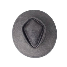 Load image into Gallery viewer, LOVELY BIRD PALOMA PANAMA STRAW FEDORA  IN BLACK
