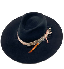 Load image into Gallery viewer, LOVELY BIRD MONTANA IN BLACK WITH HAND DYED SILK
