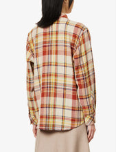 Load image into Gallery viewer, GODS TRUE CASHMERE CINNAMON TARTAN TIGERS EYE BUTTONS
