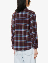 Load image into Gallery viewer, GODS TRUE CASHMERE PLUM TARTAN WITH AMETHYST BUTTONS UNISEX
