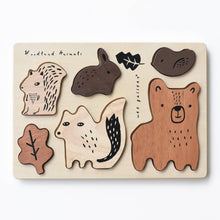 Load image into Gallery viewer, WEE GALLERY  WOODEN TRAY PUZZLE - WOODLAND ANIMALS
