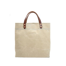 Load image into Gallery viewer, HARDMILL GROCERY TOTE - WAXED CANVAS - NATURAL
