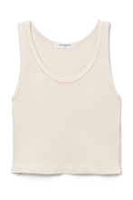 Load image into Gallery viewer, PERFECT WHITE TEE BLONDIE CROP COTTON RIBBED TANK
