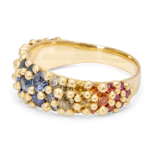 Load image into Gallery viewer, POLLY WALES WIDE BLUE RAINBOW RIVER RING SIZE 7.5

