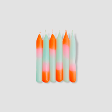 Load image into Gallery viewer, PINK STORIES Dip Dye Konfetti * Sorbet Babies SET OF SIX BIRTHDAY CANDLES
