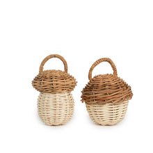Load image into Gallery viewer, EcoFreax Handmade Natural Rattan Mushroom Rattle - Wicker Toy
