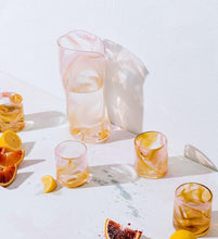 Load image into Gallery viewer, UPSTATE HAND DYED AN BLOWN FRANKIE CUP PINK AND TAN CUP / GLASS
