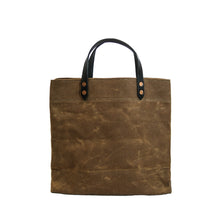 Load image into Gallery viewer, HARDMILL GROCERY TOTE - WAXED CANVAS - TAN
