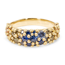 Load image into Gallery viewer, POLLY WALES WIDE BLUE RAINBOW RIVER RING SIZE 7.5
