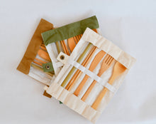 Load image into Gallery viewer, BROOKLYN MADE NATURAL Bamboo Utensil Set, Zero Waste, Straw Fork Knife Spoon
