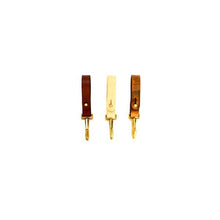 Load image into Gallery viewer, STURDY BROTHERS THE EARLY KEYSNAP  LEATHER KEY CHAIN IN CHESTNUT  DARK BROWN
