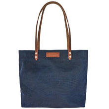Load image into Gallery viewer, HARDMILL MARKET TOTE - WAXED CANVAS - NAVY
